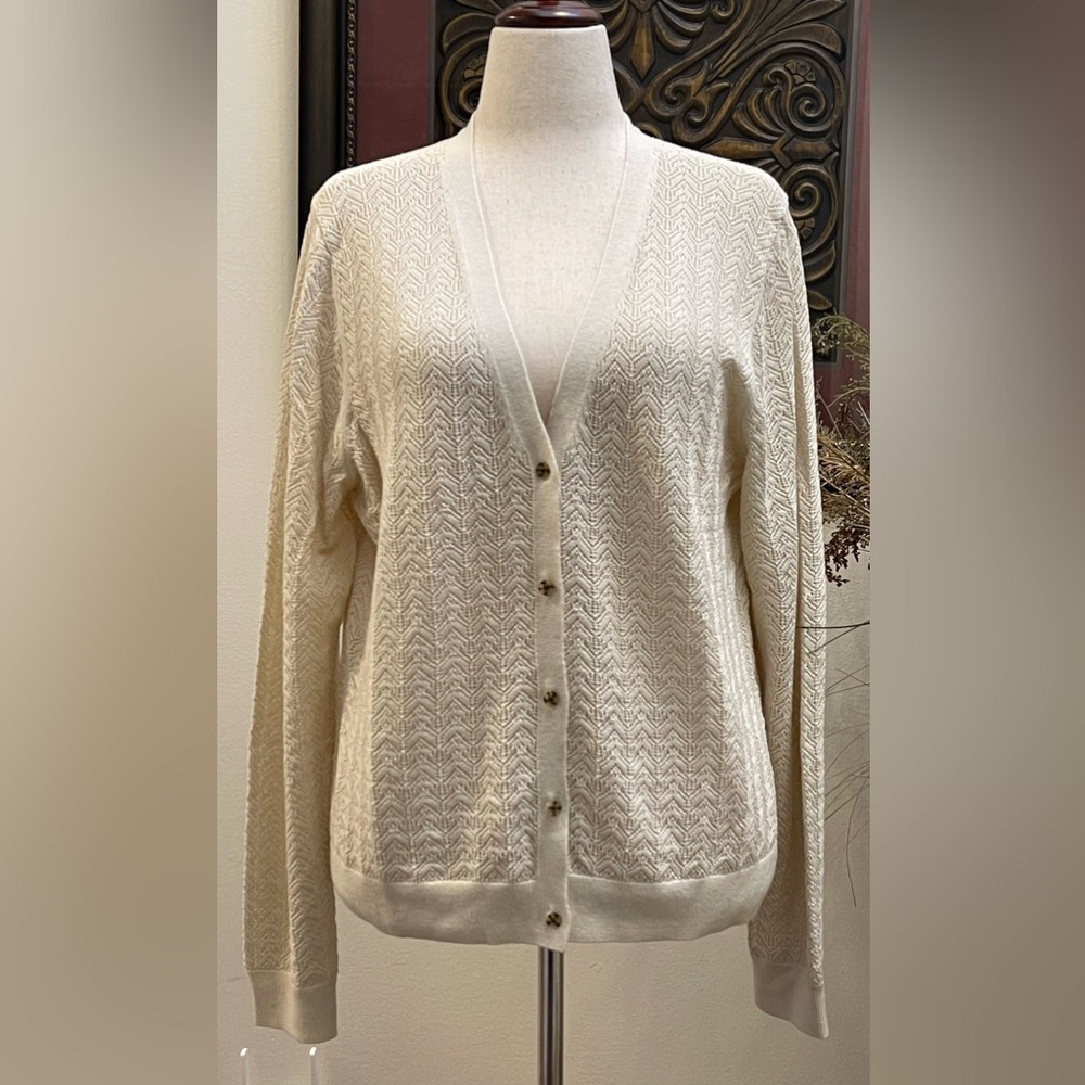 NWT - GAP Cream Button Up Cardigan - XL